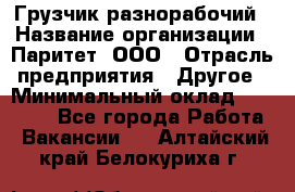 Грузчик-разнорабочий › Название организации ­ Паритет, ООО › Отрасль предприятия ­ Другое › Минимальный оклад ­ 29 000 - Все города Работа » Вакансии   . Алтайский край,Белокуриха г.